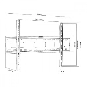 Крепление для телевизора 32-100 дюймов 80 кг MC-419 VESA 600x400 