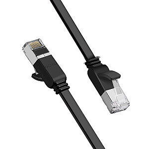 Ugreen плоский Ethernet патч-корд кабель RJ45 Cat 6 UTP 1000 Мбит|с 1 м черный (NW101 50184)