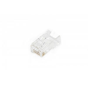 Вилка RJ45 (8P8C) проходная, кат.6, неэкранированная, AWG 26-24, в упаковке 100 шт. 