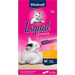 VITAKRAFT Liquid Snack Chicken - лакомство для кошек - 6 x 15 г