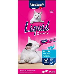 VITAKRAFT Liquid Snack Salmon - лакомство для кошек - 6 x 15 г