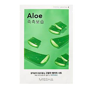 MISSHA Airy Fit Sheet Mask drėkinanti ir stangrinanti lakštinė kaukė su alavijo ekstraktu Alavijas 19ml