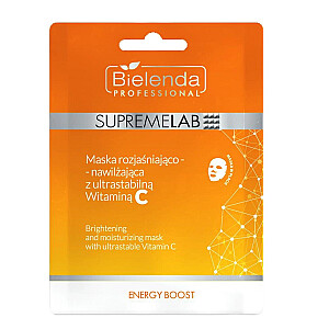 BIELENDA PROFESSIONAL SupremeLab Energy Boost осветляющая и увлажняющая маска с витамином С 1 шт.