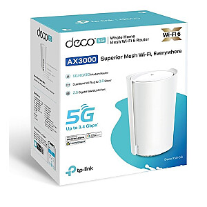 „Deco 5G Network Gateway“, skirtas namų „Wi-Fi 6 Mesh System X50-5G“ (1 vnt.) AX3000