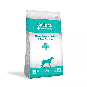 CALIBRA Veterinary Diets šunų hipoalerginė oda ir kailis - sausas šunų maistas - 12 kg