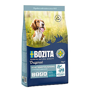 BOZITA Original Sensitive Digestion Aviena ir ryžiai - sausas šunų maistas - 3kg