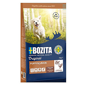 BOZITA Original Puppy & Junior Chicken - sausas šunų maistas - 3kg