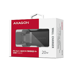 ACU-PD20 PD Сетевое зарядное устройство, 20 Вт, 1 порт USB-C, PD3.0/QC3.0/AFC/FCP/Apple Black