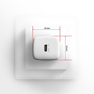 ACU-PD30W PD sieninis įkroviklis 30 W, 1 USB-C, PD3.0/QC3.0/AFC/FCP/Apple White