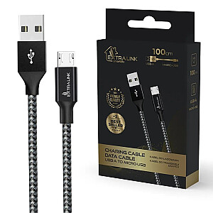 Extralink Smart Life 15W, USB-A - microUSB, 100см, ПВХ, 5В 2.4А, черный