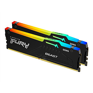 „Kingston Fury Beast“ 64 GB DDR5, 6000 MHz, CL30, 288 kontaktų, DIMM rinkinys (32 GB x 2)