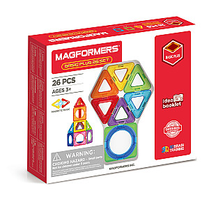 MAGFORMERS Magnetinis rinkinys „Basic Plus“, 26 vnt.