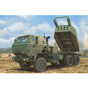 Plastikinis M142 didelio mobilumo artilerijos raketų sistemos (HIMARS) modelis