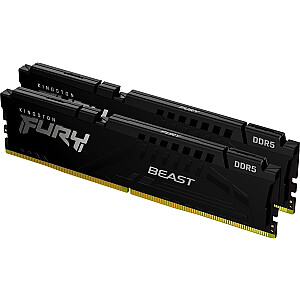 Память Kingston Fury Beast, DDR5, 16 ГБ, 6000 МГц, CL40 (KF560C40BBK2-16)