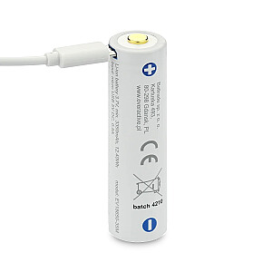 Baterija 18650 3.7V Li-ion 3500mAh micro USB 