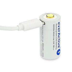 Baterija 16340 3V Li-ion 700 mAh micro USB 