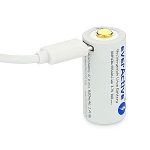 Baterija 16340 3.7V Li-ion 700mAh micro USB 