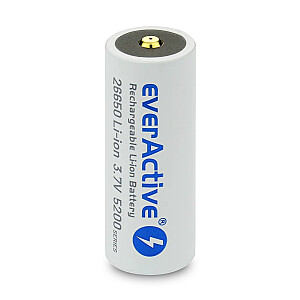 Baterija 26650 3.7V Li-ion 5200mAh micro USB 