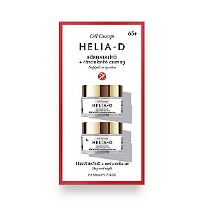 HELIA-D SET Cell Concept Anti-aging + Anti-wrinkle 65+ dieninis kremas nuo raukšlių + naktinis kremas 2×50 ml