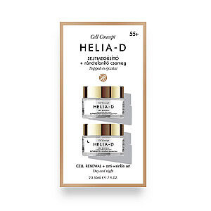 HELIA-D SET Cell Concept Renewal + Anti-Wrinkle 25+ dieninis kremas nuo raukšlių + naktinis kremas 2×50 ml