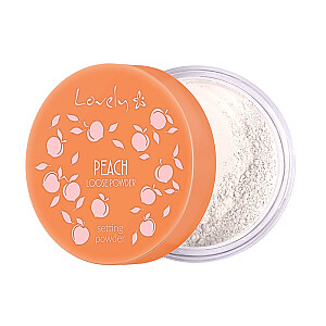 LOVELY Loose Powder Peach skaidri veido pudra su subtiliu persiko atspalviu ir aromatu. 