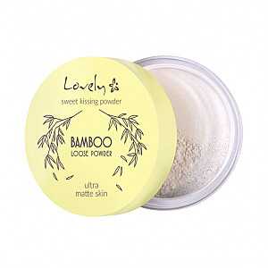 LOVELY Sweet Kissing Powder Bamboo Рассыпчатая пудра Ультраматовая ультраматовая кожа Прозрачная матирующая бамбуковая пудра для лица 5,5 г