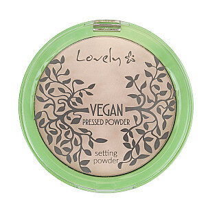 LOVELY Vegan Pressed Powder veganiška, presuota, skaidri matinį suteikianti veido pudra 10g