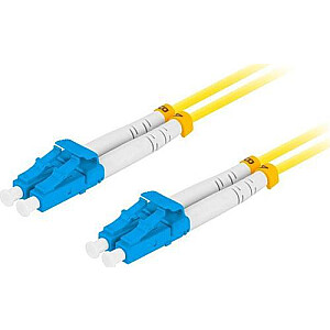 FIBER OPTICAL PATCHCORD Lanberg SM LC/UPC-LC/UPC DUPLEX 3,0 MM LSZH G657A1 2 M GELTONAS LANBERG