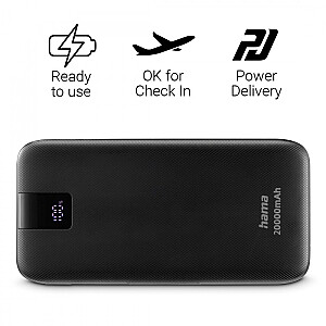 Maitinimo šaltinis PD 20000 mAh antracitas 