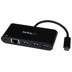 3PT USB 3.0 C HUB + GBE PD 2.0/2.0 – ТИПА C ДО 3X A – USB 3.0