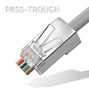 Проходной разъем RJ45 | CAT5e | FTP | Прохождение |       Позолоченные контакты | 100 штук 