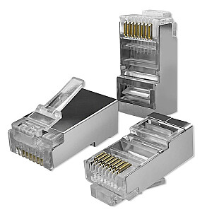 Modulinė RJ45 jungtis | CAT5e | FTP | Auksuoti kontaktai |     100 vnt 