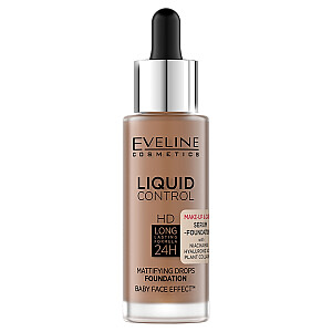 EVELINE Liquid Control HD makiažo pagrindas su lašintuvu 065 Toffee 32 ml