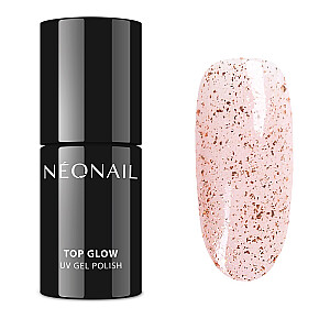 NEONAIL Top Glow Rose Gold Flakes топ гибридный 7,2 мл