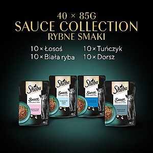 SHEBA Sauce Collection Коллекция рыбных вкусов - влажный корм для кошек - 40x85 г