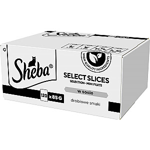 SHEBA Select Slices со вкусом птицы - влажный корм для кошек - 120 x 85 г