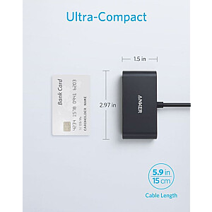 USB-C šakotuvas 3in1 4K HDMI pilka 