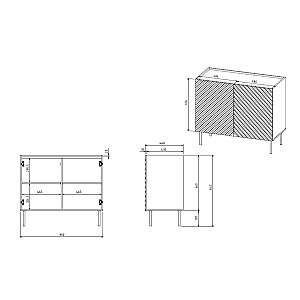 2D комод ONDA 98x45x85 черный