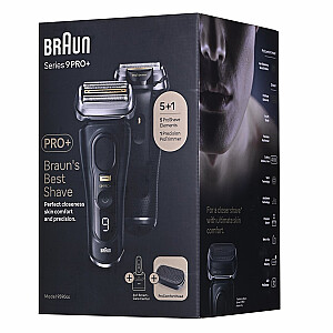 Braun Series 9 Pro+ 9590cc šlapias/sausas skustuvas, žoliapjovė, juoda