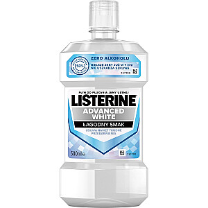 LISTERINE Advanced White Mild Taste ополаскиватель для рта Белый 500мл