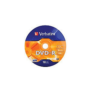 VERBATIM DVD-R AZO 4,7 ГБ 16X WW SP 10PK