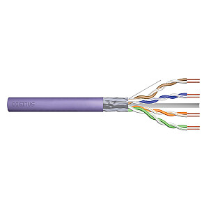 Монтажный кабель DIGITUS cat.6, F/UTP, Dca, AWG23/1, LSOH, 500м, фиолетовый, катушка, бобина