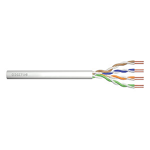 DIGITUS Cat.5e, U/UTP, Eca, AWG24/1, PVC, 50 m, pilkas instaliacinis kabelis