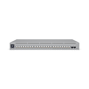 Ubiquiti UniFi Switch 16xRJ45 GBit/8xRJ45 2.5G/2xSFP+ valdomas PoE+ 400W maks. 19 colių ant stovo montuojamas 1,3 colio jutiklinis ekranas