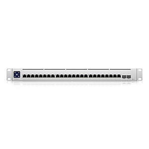 Ubiquiti UniFi Switch 24xRJ45 10G/2xSFP28 25G Valdomas 19" stovo laikiklis, 1,3" jutiklinis ekranas