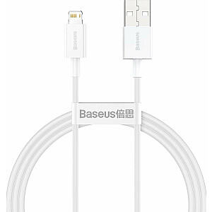 „Baseus“ USB žaibo kabelis, 1 m baltas (CALYS-A02)