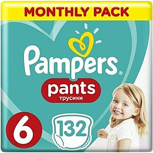 Pampers PAMPERS Sauskelnės kelnės MTH 6 dydis, 15 + kg, 132 vnt.