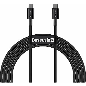 „Baseus“ USB kabelis „Baseus Superior“ serijos USB-C–USB-C laidas 100 W 2 m (juodas)