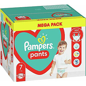 Pampers Diaper XXL Pants Dydis 7, 17+ kg, 74 vnt.