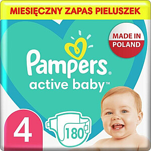 Pampers Подгузники PAMPERS AB ежемесячно размер 4, 9-14 кг, 180 шт.